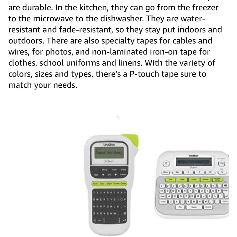 Brother P-touch PTD210 Label Maker - White